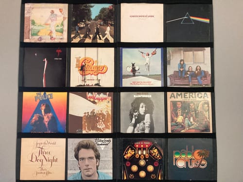 Customer photo review of 12" Vinyl Record Display Frame - LP Wall Storage
