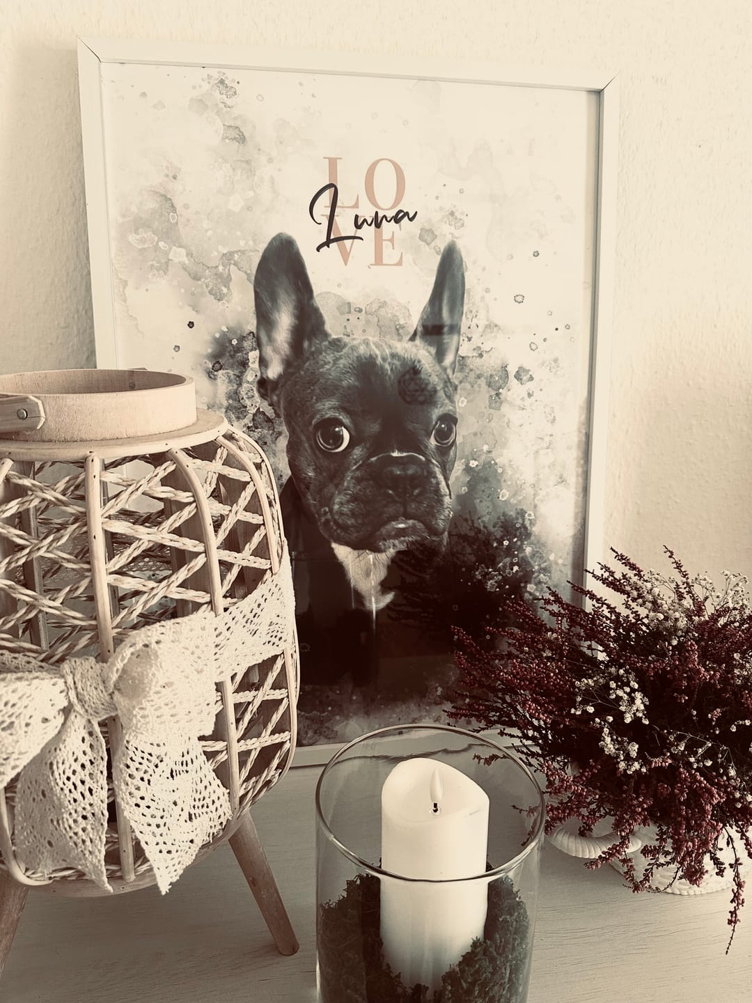 Customer photo review of Personalisiertes Portrait Poster und Leinwand - Aquarell Stil