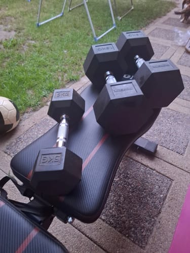 Customer photo review of Par de Mancuernas Hexagonales 2.5 a 17.5 KG IRONSIDE