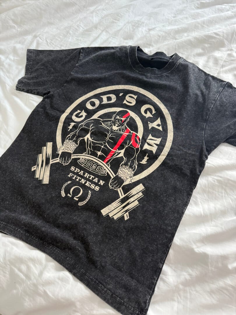 Customer photo review of GOD'S GYM MEN'S WASHED T-SHIRT