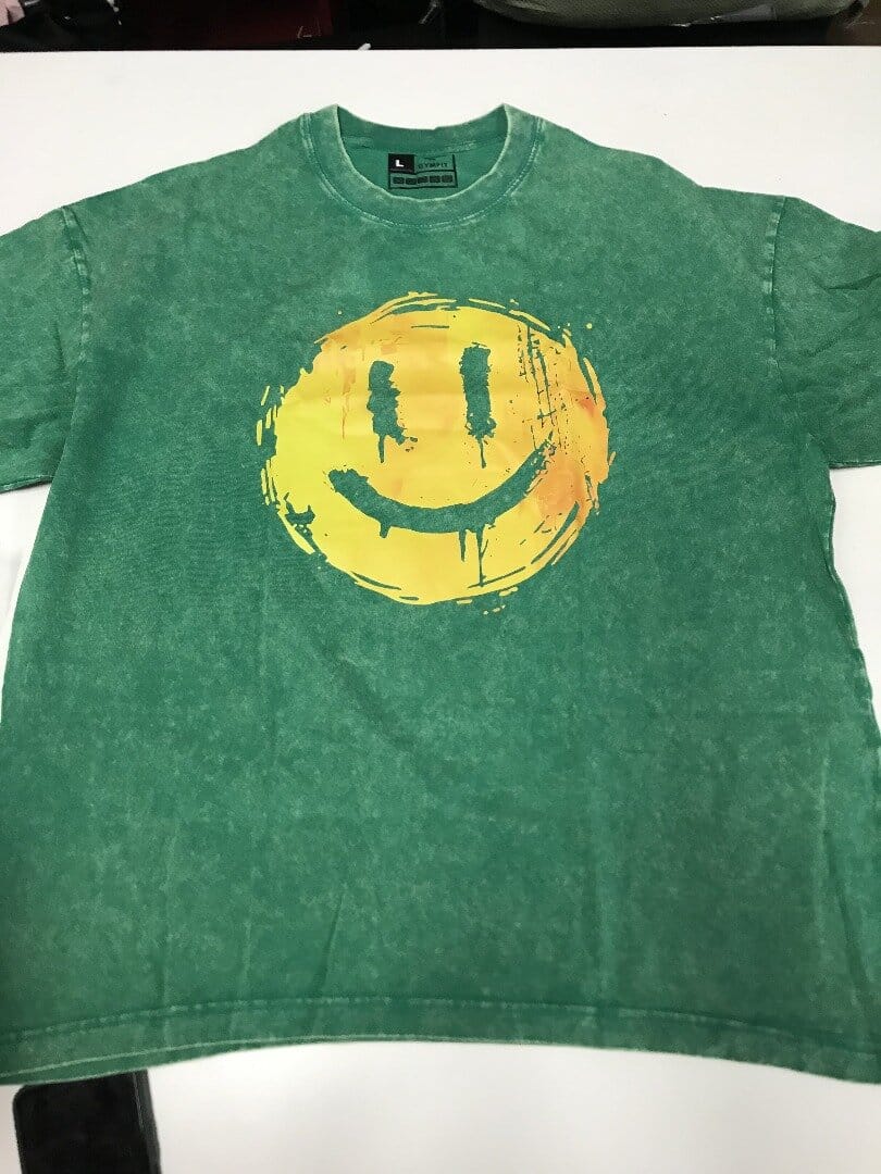Customer photo review of HAPPY SMILEY WASHED T-SHIRT