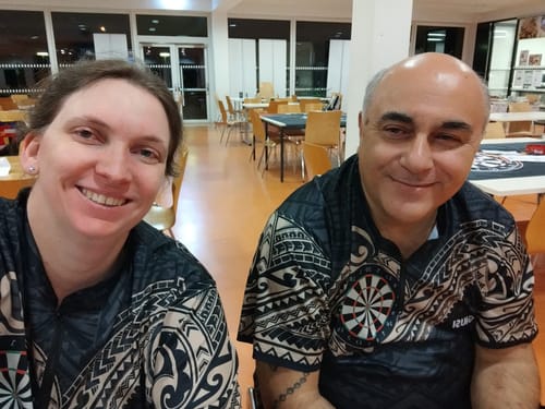 Customer photo review of Maxcorners Dart Personalized Name Maori Tattoo 3D Shirt