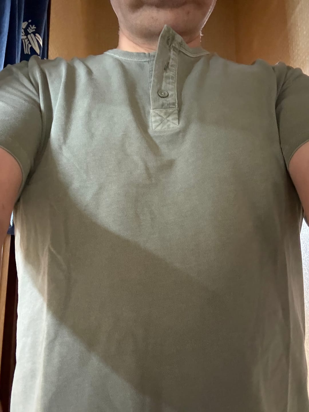 Customer photo review of 【大人気】ウォッシュド加工　ヘビーウェイト半袖ヘンリーTシャツ