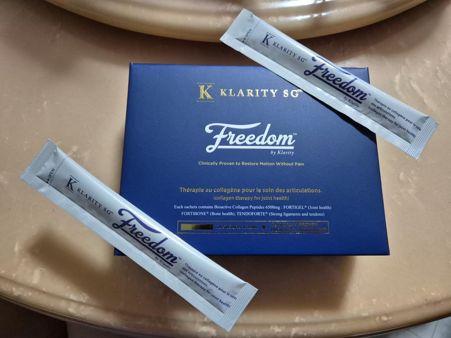 Customer photo review of Freedom by KlaritySGᵀᴹ - Medical Grade Bioactive Collagen Peptides to heal Joint pain
