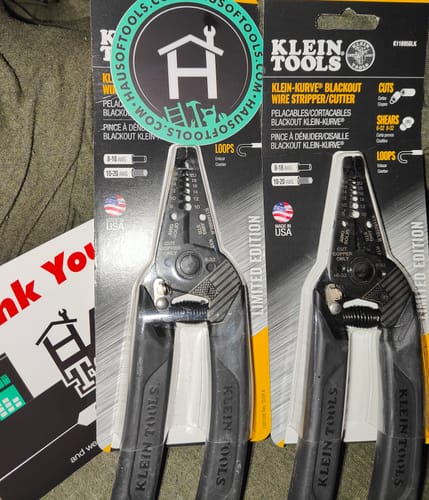 Customer photo review of Klein Tools K11095BLK Limited Edition Klein-Kurve Blackout Wire Stripper / Cutter, 8-20 AWG