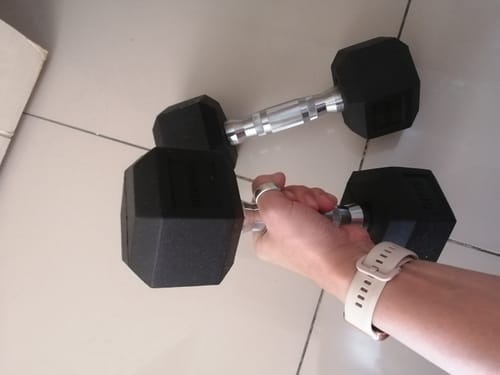 Customer photo review of Par de Mancuernas Hexagonales 2.5 a 17.5 KG IRONSIDE