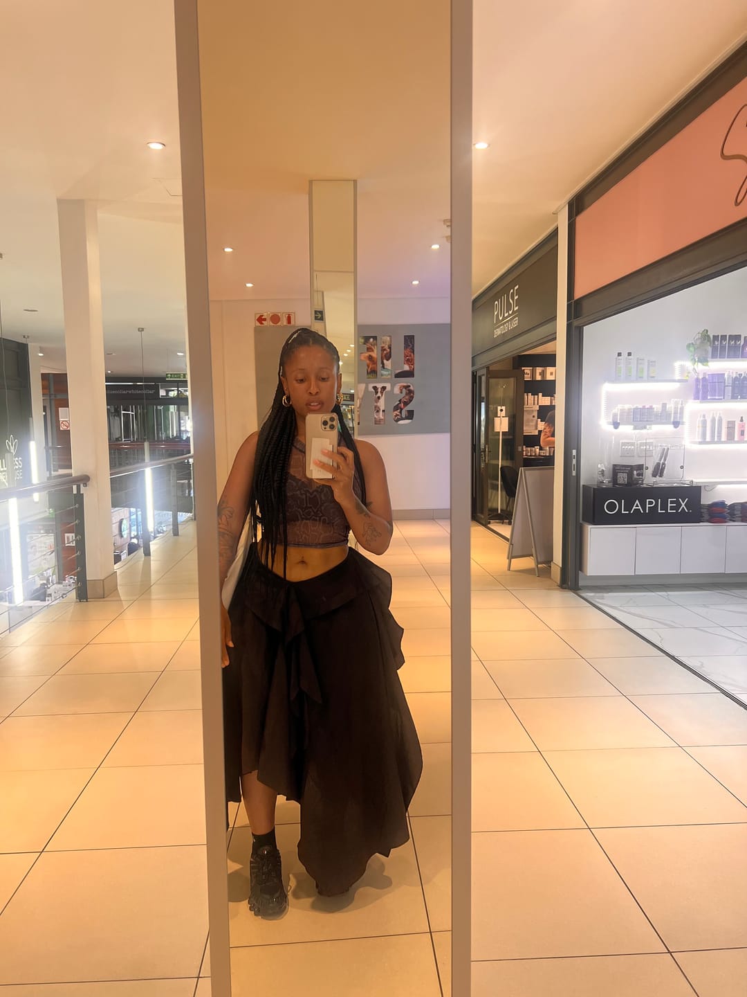 Customer photo review of Maya Maxi Skirt - Chocolate