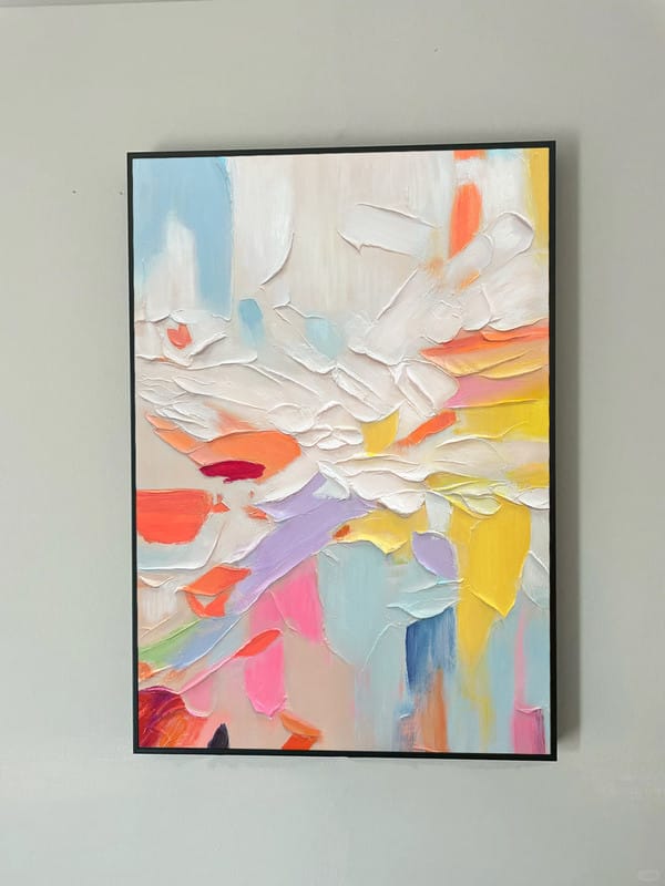 Customer photo review of Colorful Abstract Textured Painting Canvas #AT007