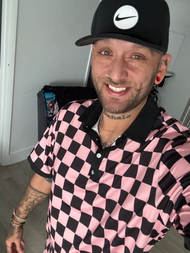 Customer photo review of Checkered - Pink/Black