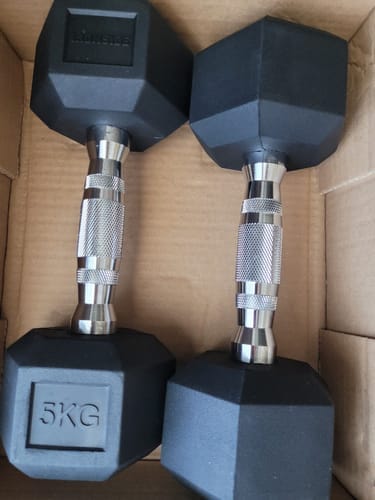 Customer photo review of Par de Mancuernas Hexagonales 2.5 a 17.5 KG IRONSIDE