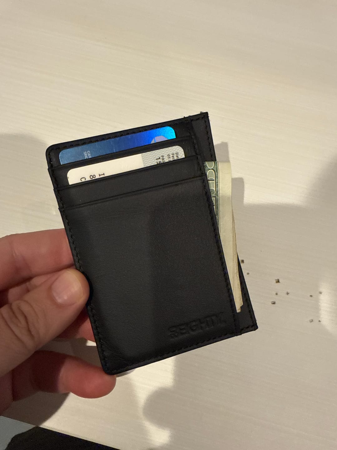Customer photo review of 80Eighty® Black Leather Wallet