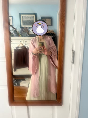 Customer photo review of Wan Hui Zhou 晚回舟 Late Return to the Boat Song Dynasty Beizi Jacket & Baidiequn Ruqun Set