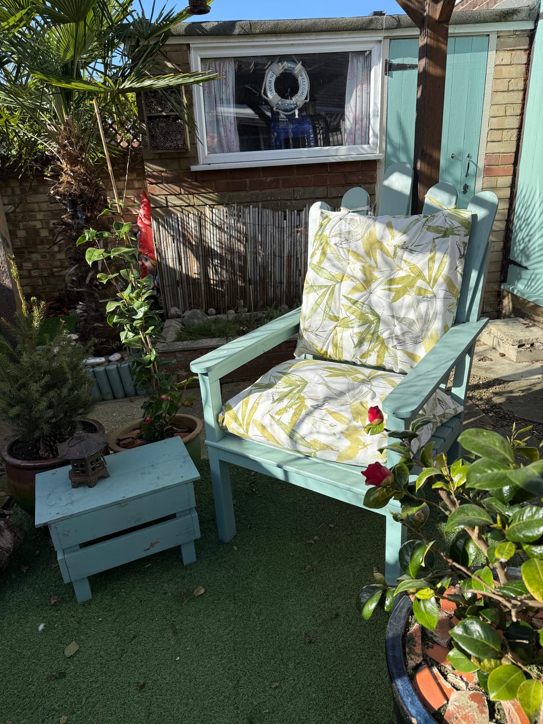 Customer photo review of Large Leaves Cotton Canvas Fabric