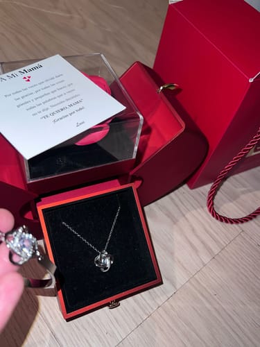Customer photo review of Luxury Pack: Collar + Pulsera Trébol Plata + Dedicatoria Gratis para Regalar