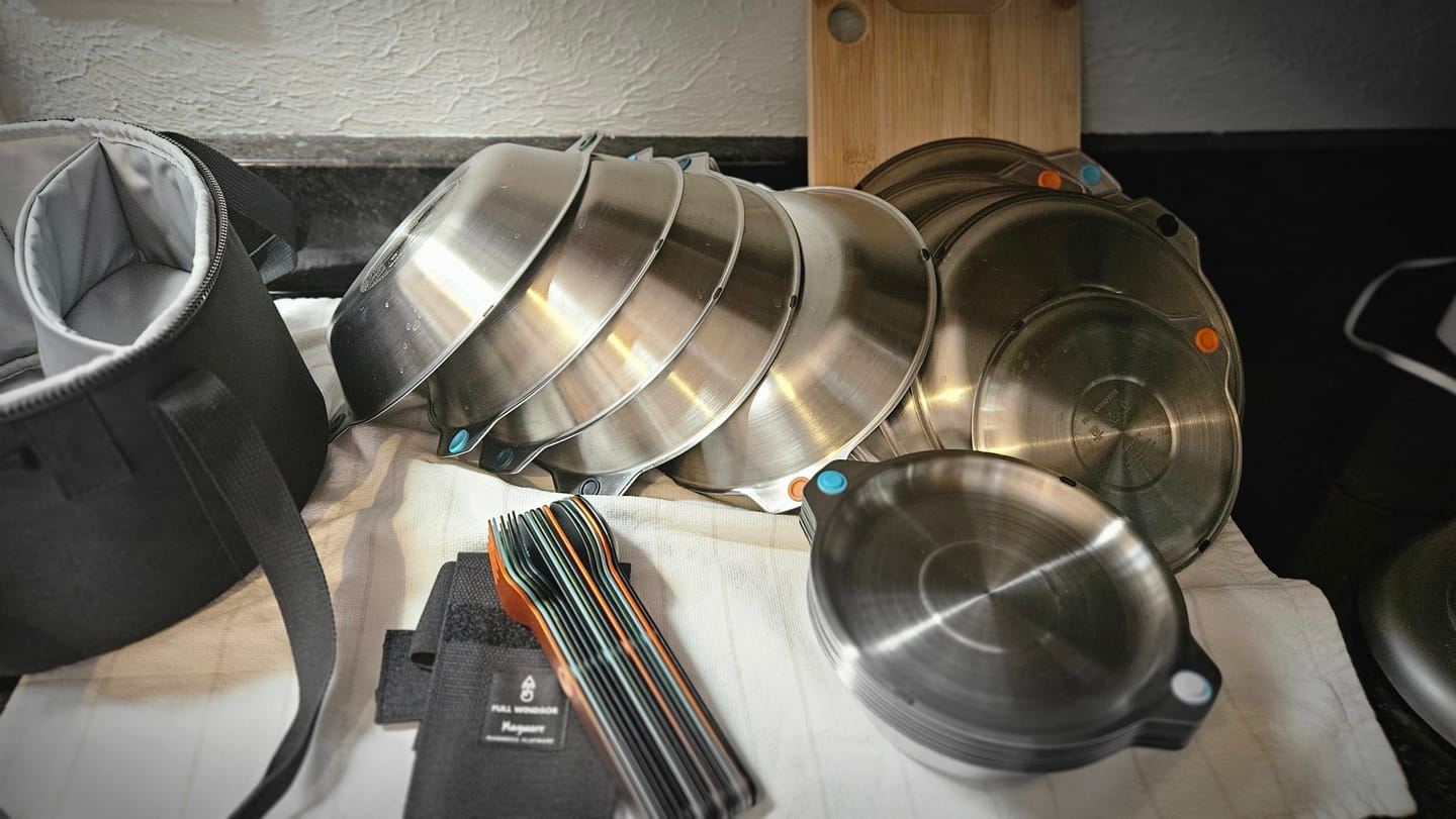 Customer photo review of Magware - Magnetic Bowls /Plates /Cutlery Family Set (35 PCS) - PRE-ORDER