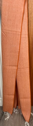 Customer photo review of Orange Herringbone Lambswool Scarf | McNutt Of Donegal