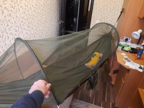 Customer photo review of Camping-Hängematte mit Moskitonetz