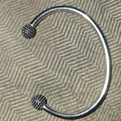 Customer photo review of Textured Open Cuff Bangle