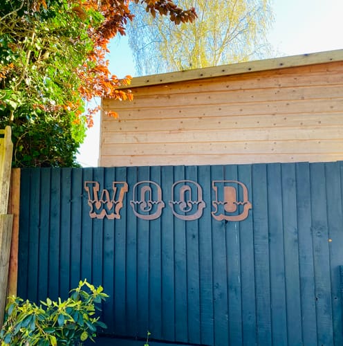 Customer photo review of Rusty 12" Carnival Metal Letters A-Z