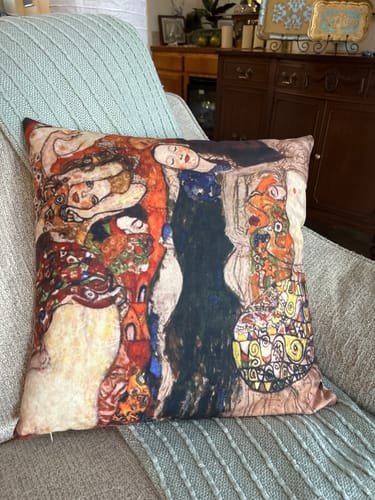 Customer photo review of Gustav Klimt Pillow cases