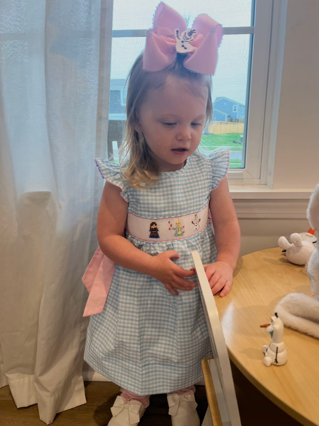 Customer photo review of Ice Princess Smocked Beverly Dress Blue Gingham