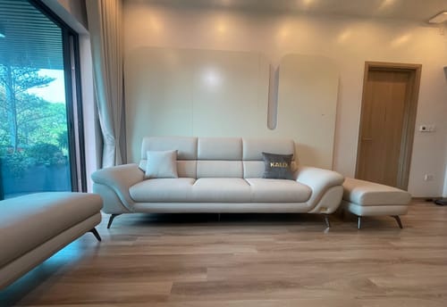 Customer photo review of Sản phẩm có sẵn - Sofa văng Florence 3m bọc da L'Aquila màu L03 - Lamp