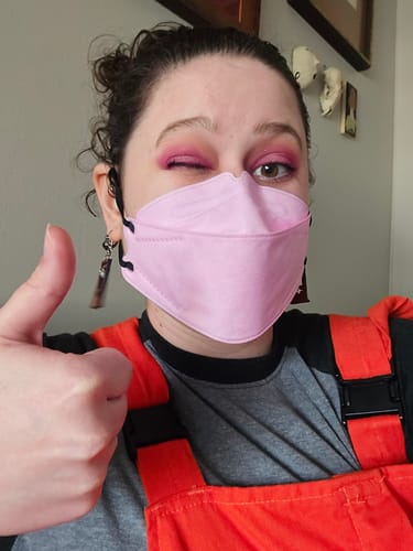 Customer photo review of KN95 Respirator Face Mask: Pastel Bundle