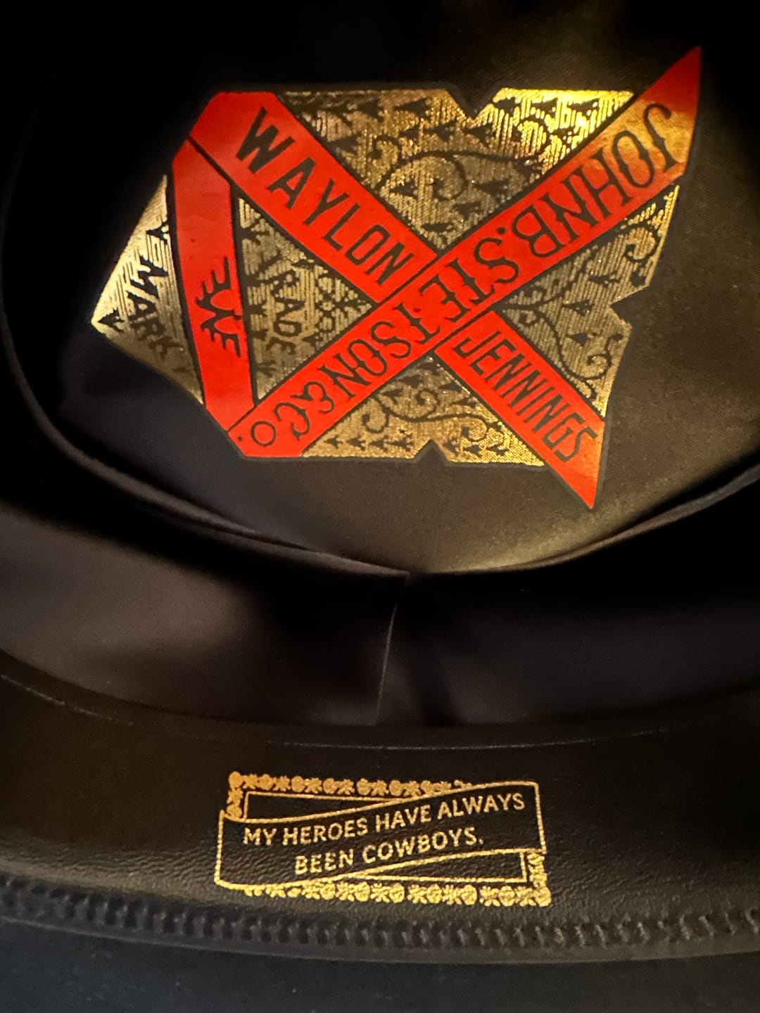 Customer photo review of The Lash Stetson Hat - Made Exclusively for Waylon Jennings