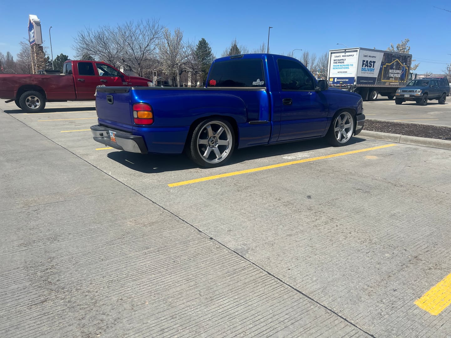 Customer photo review of Glossy Metallic Pearl Blue Vinyl Wrap