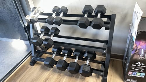 Customer photo review of Par de Mancuernas Hexagonales 2.5 a 17.5 KG IRONSIDE