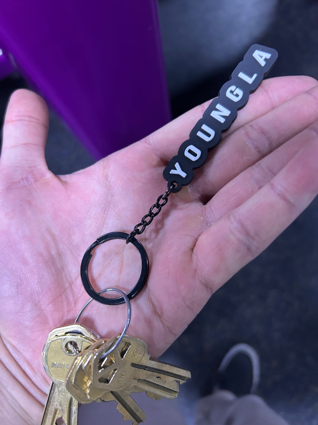 Customer photo review of 931 YoungLA Keychains