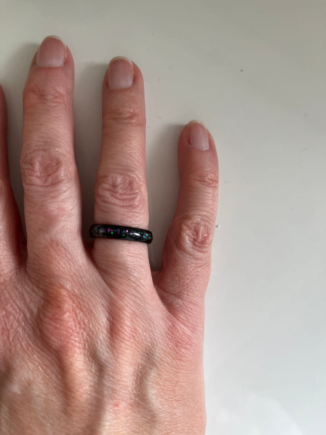 Customer photo review of The Black Opal 4mm Wonder Ring