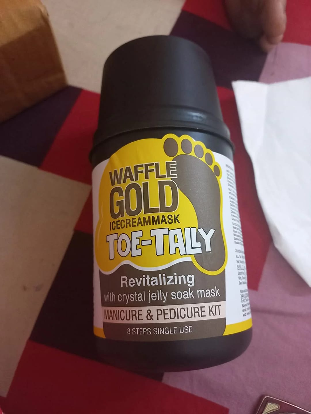 Customer photo review of WAFFLE GOLD ICE CREAM MASK