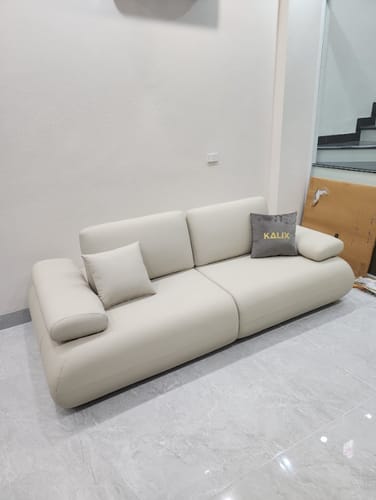 Customer photo review of Sofa da thật nhập khẩu 3 chỗ ngồi NUVOLA