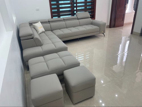 Customer photo review of Sofa góc da 3 chỗ tựa gật gù - ATRIGON
