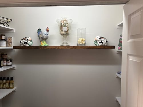 Customer photo review of Rustic Floating Shelves