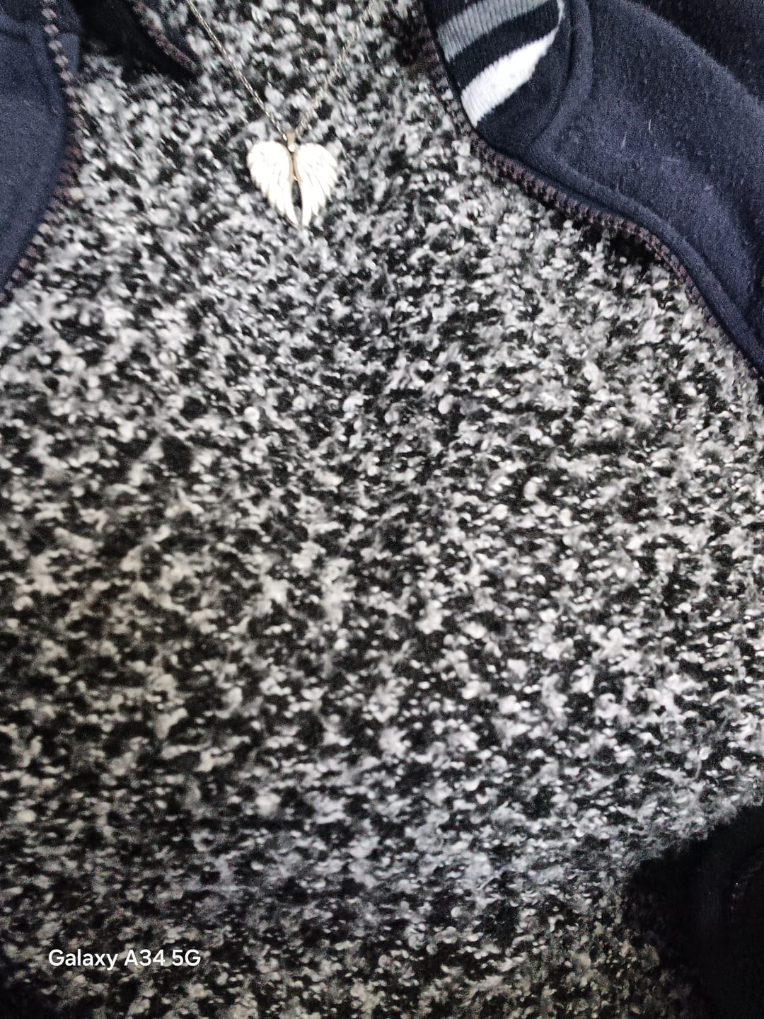 Customer photo review of Collana Angelo del mio cuore con incisione personalizzata, Collanina con nome del tuo angelo