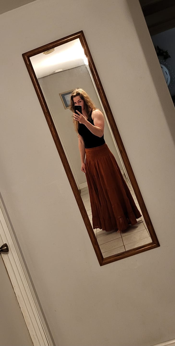 Customer photo review of Maxi Skirt Moana Rust