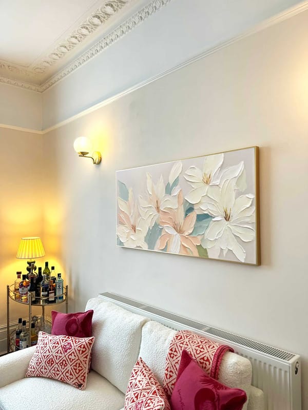Customer photo review of Colorful Flower Textured Painting Canvas #FP033
