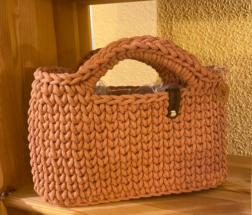 Customer photo review of Label-Set "Handmade" - RotBraun - CS0016 - für Häkelkörbe etc.