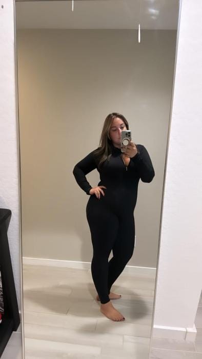Customer photo review of Gymfit Bella Fleece Jumpsuit