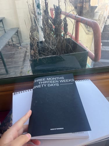 Customer photo review of Three Monthly Planner