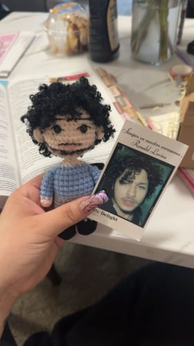 Customer photo review of Dolly® Personalized Crochet Doll with Photo Card