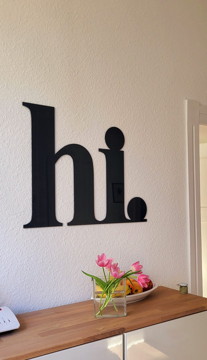 Customer photo review of 3D Schriftzug „hi"