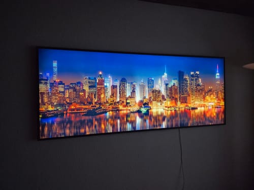 Customer photo review of Leuchtbild Acrylglas Canvalight® DIA | Manhattan bei Nacht | Panorama