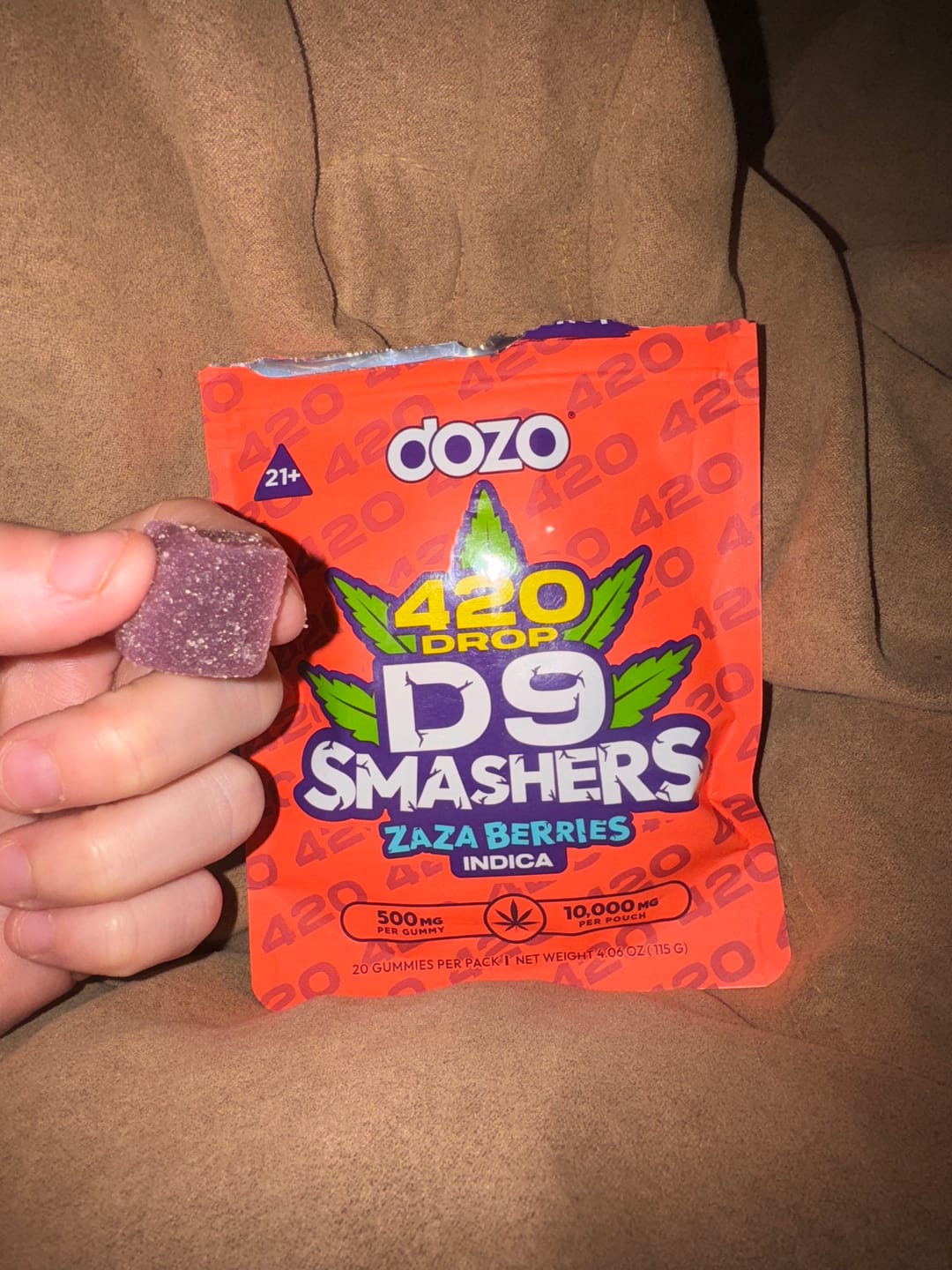 Customer photo review of D9 Smasher Gummies - New 420 Limited Drop