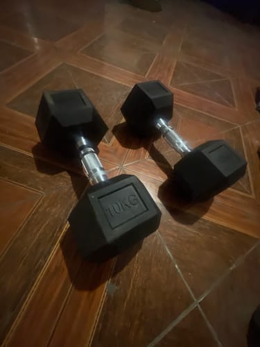 Customer photo review of Par de Mancuernas Hexagonales 2.5 a 17.5 KG IRONSIDE