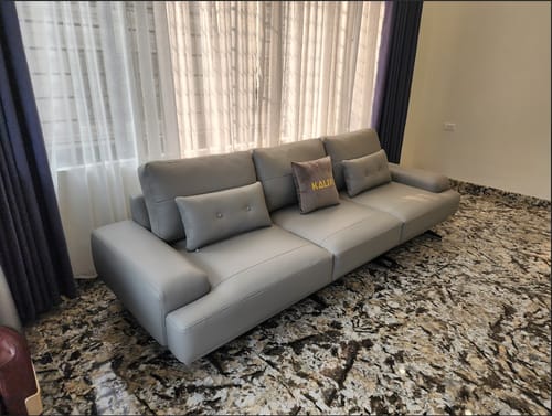 Customer photo review of Sản phẩm có sẵn - Sofa văng Lusso 2m8 bọc da Rio màu 413 - Inox