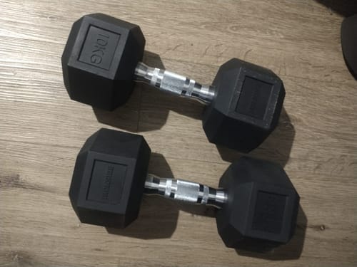 Customer photo review of Par de Mancuernas Hexagonales 2.5 a 17.5 KG IRONSIDE
