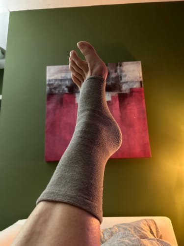 Customer photo review of Premium Anti-Fatigue Bamboo Footsleeves